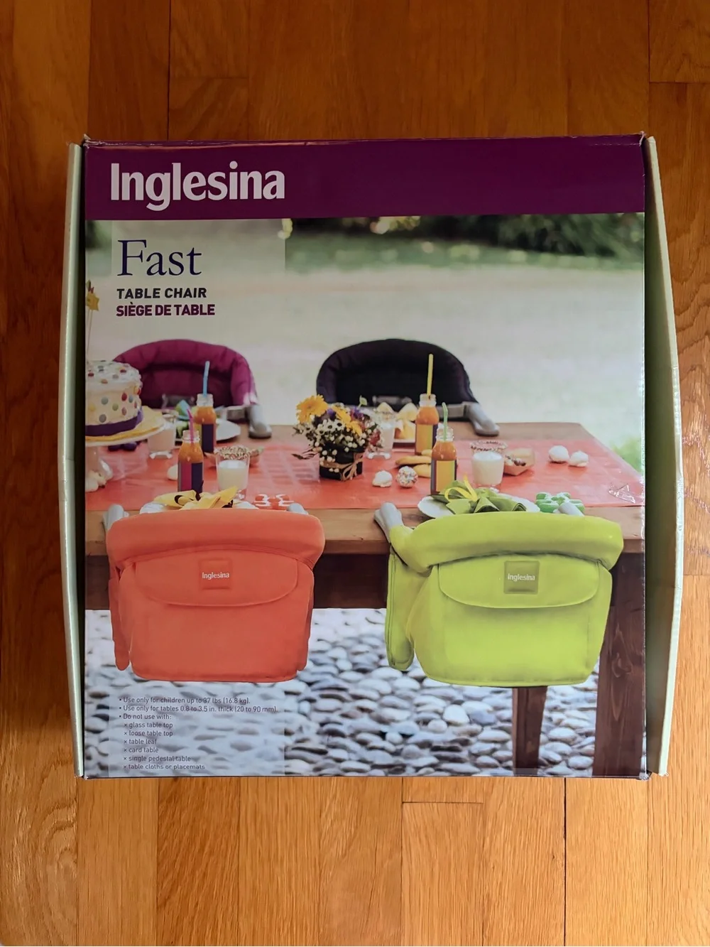 inglesina fast table hook on high chair in black